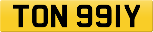 TON 991Y private number plate